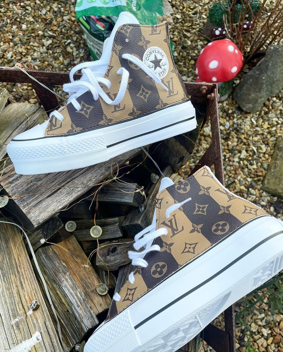Chuck Taylor All Star Platform Converse | Brown Monogram | LV