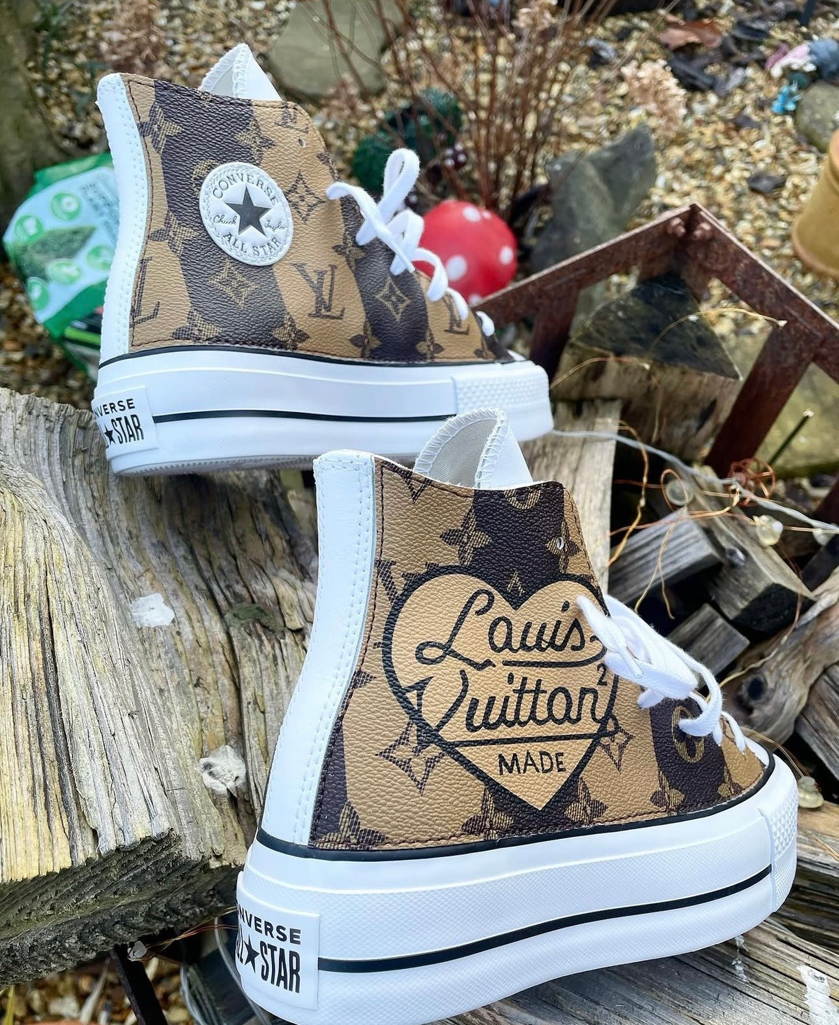 Chuck Taylor All Star Platform Converse | Brown Monogram | LV