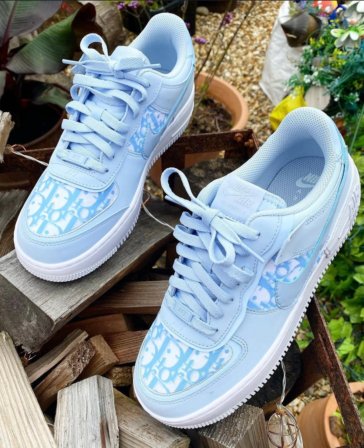 Air Force 1 Shadows | Baby Blue | Monogram