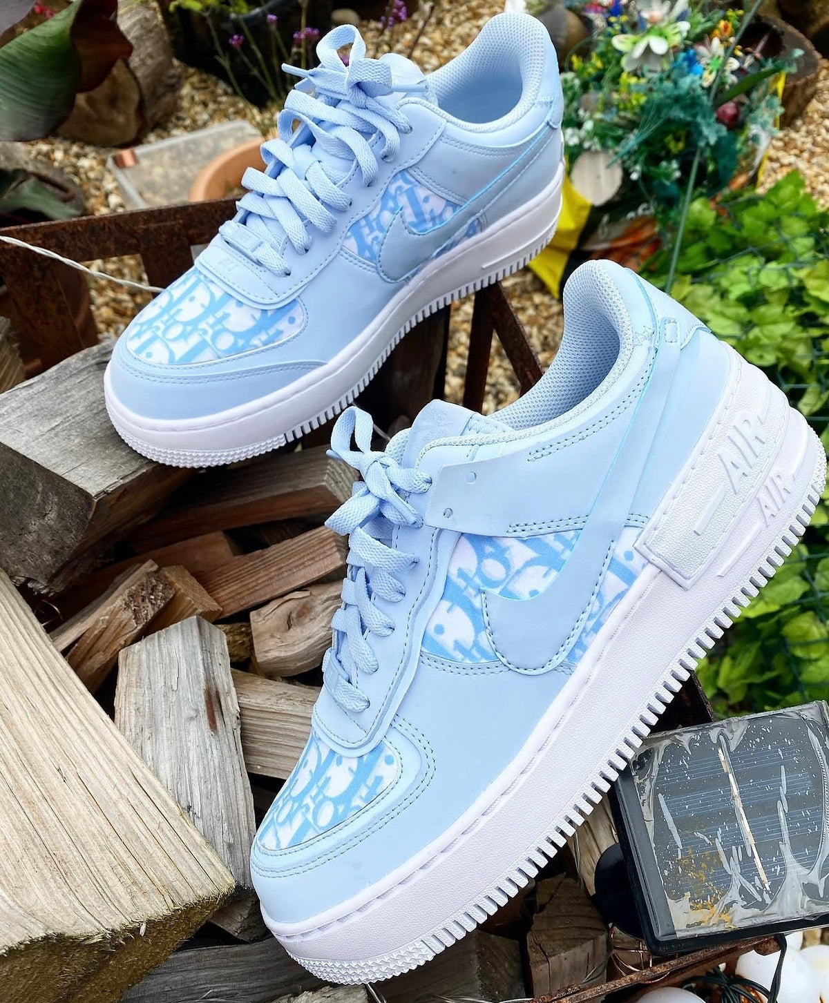 Air Force 1 Shadows | Baby Blue | Monogram