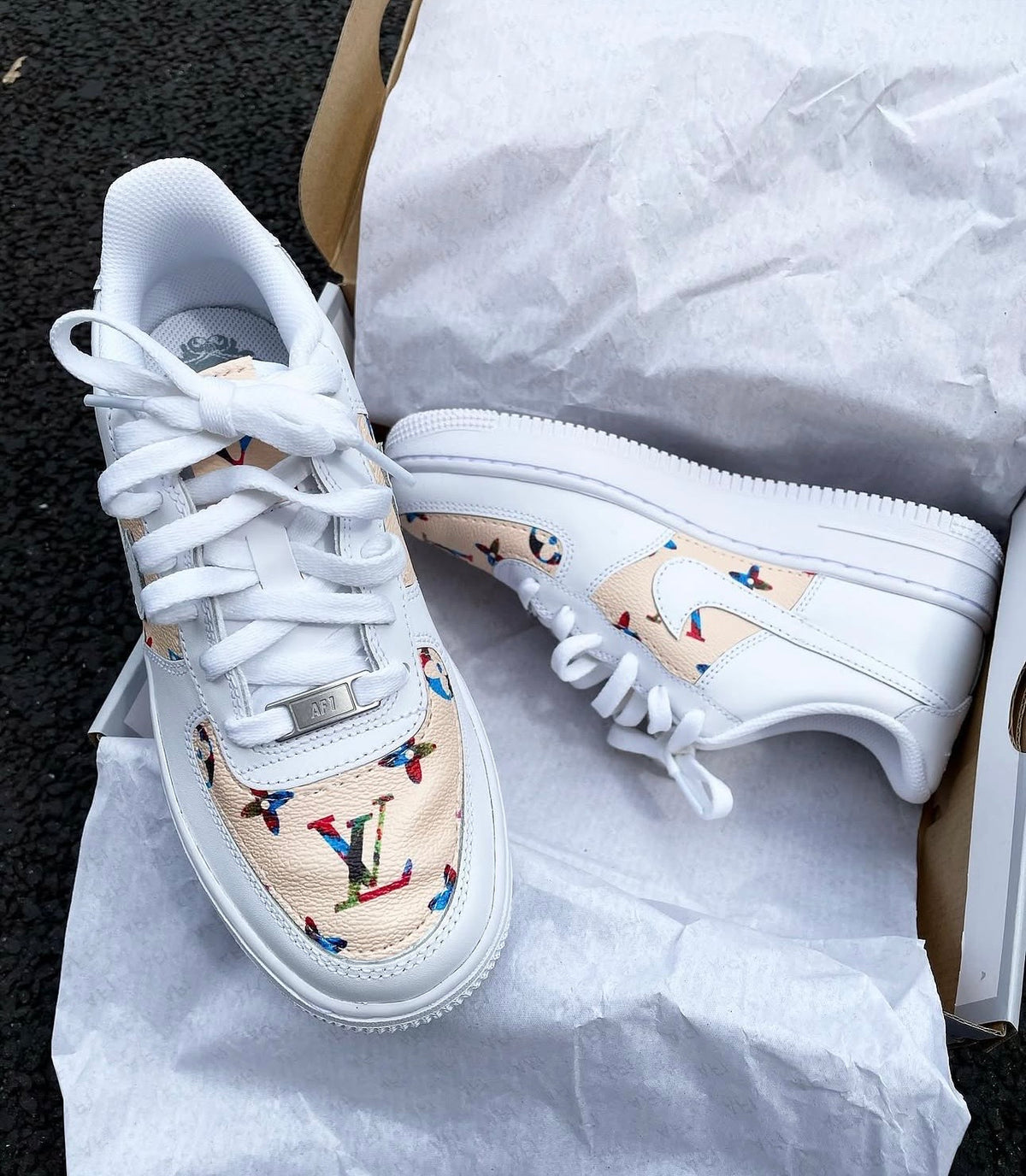 Air Force 1 | Cream | Multicolour Monogram