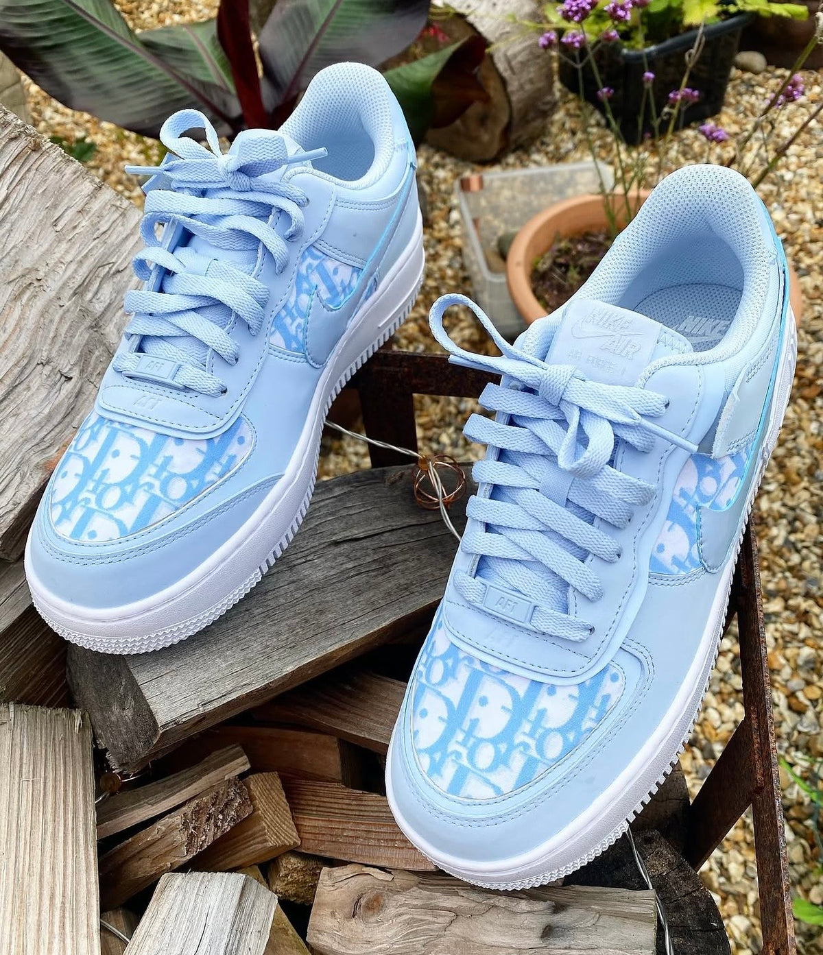 Air Force 1 Shadows | Baby Blue | Monogram