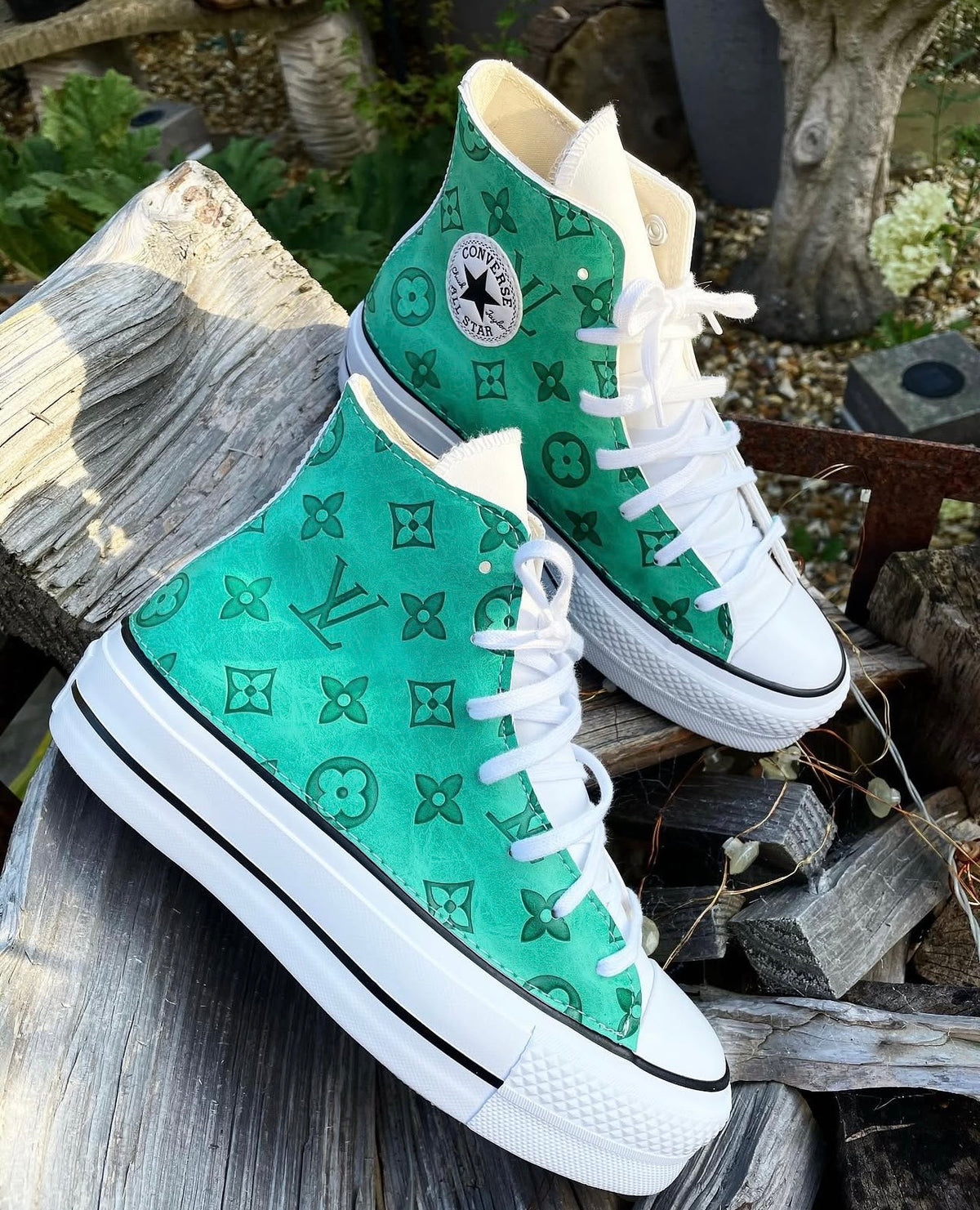 Chuck Taylor All Star Platform Converse | Mint Green |  Monogram