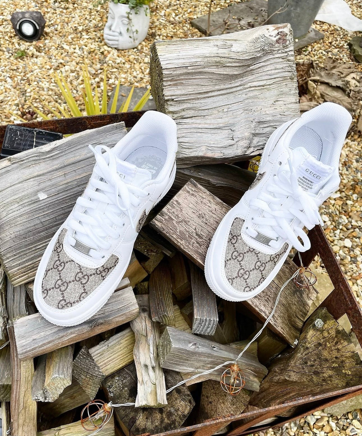 Air Force 1 | Original GG | Monogram | Tan • Dark Brown