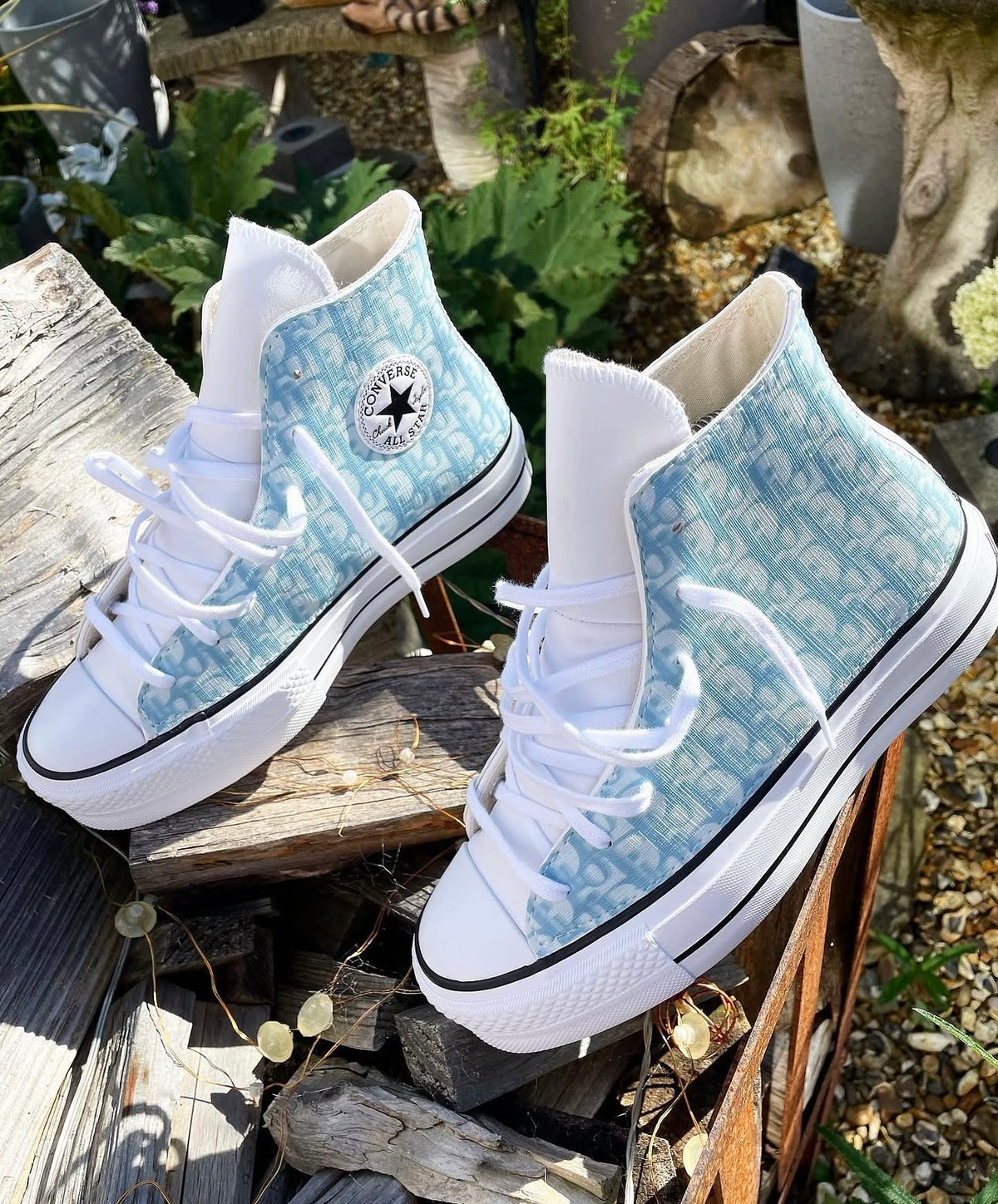 Chuck Taylor All Star Platform Converse | Baby Blue | Monogram