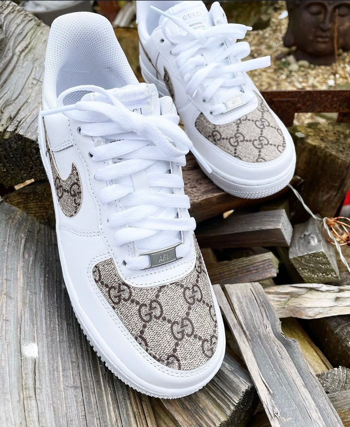 Air Force 1 | Original GG | Monogram | Tan • Dark Brown
