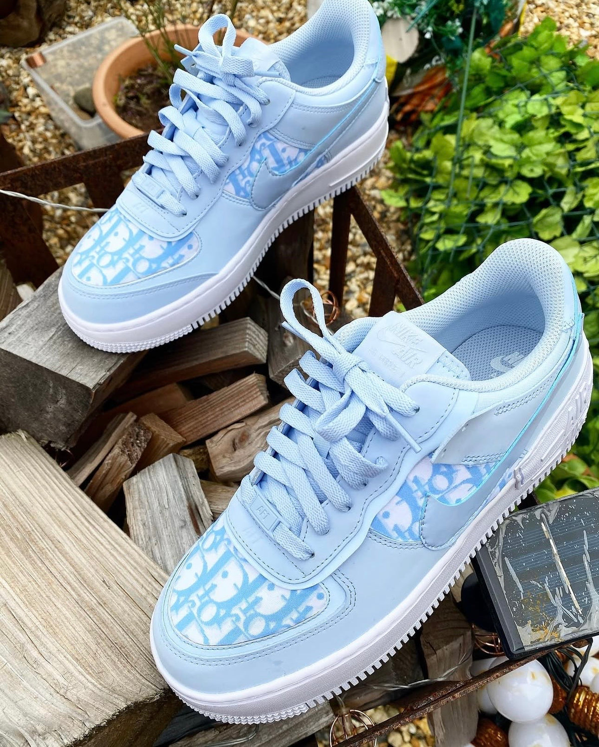 Air Force 1 Shadows | Baby Blue | Monogram
