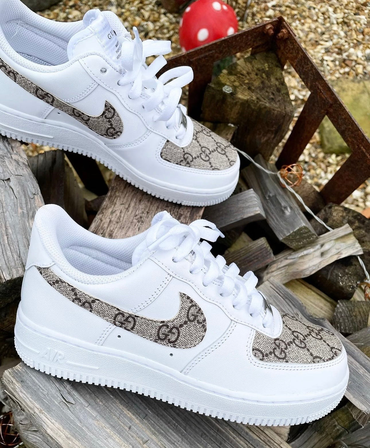 Air Force 1 | Original GG | Monogram | Tan • Dark Brown