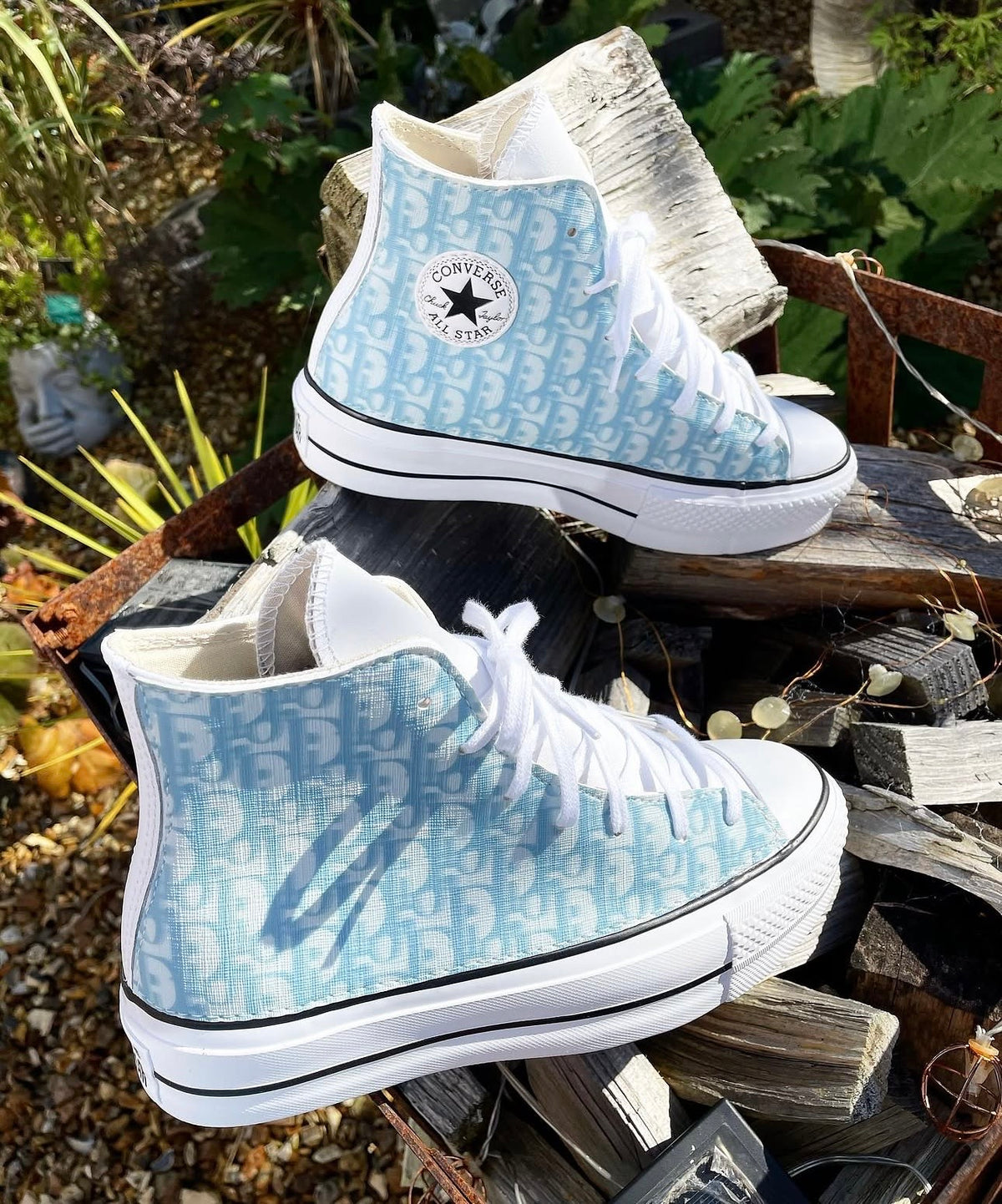 Chuck Taylor All Star Platform Converse | Baby Blue | Monogram
