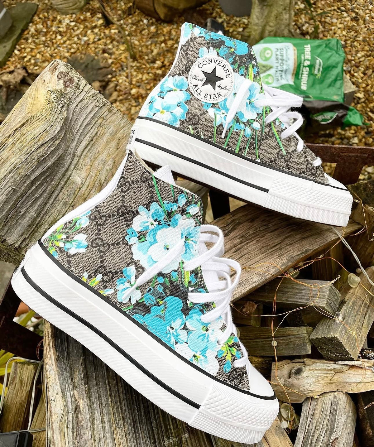 Chuck Taylor All Star Platform Converse | Blue Floral | GG