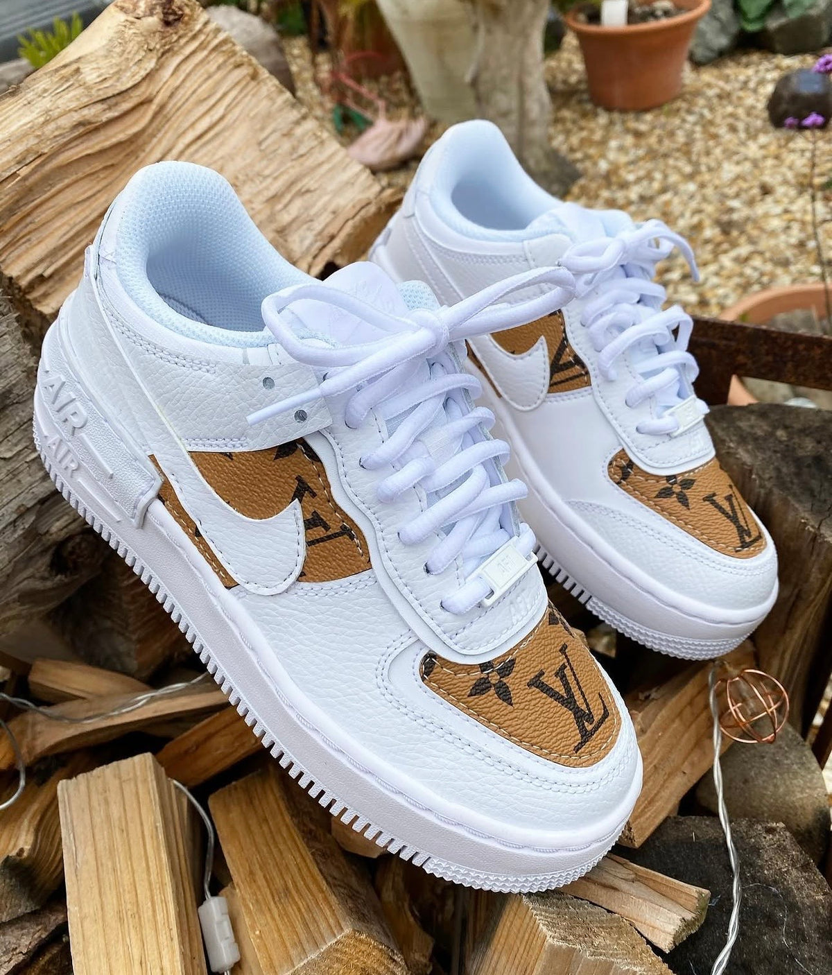 Air Force 1 | Black and Brown | Monogram