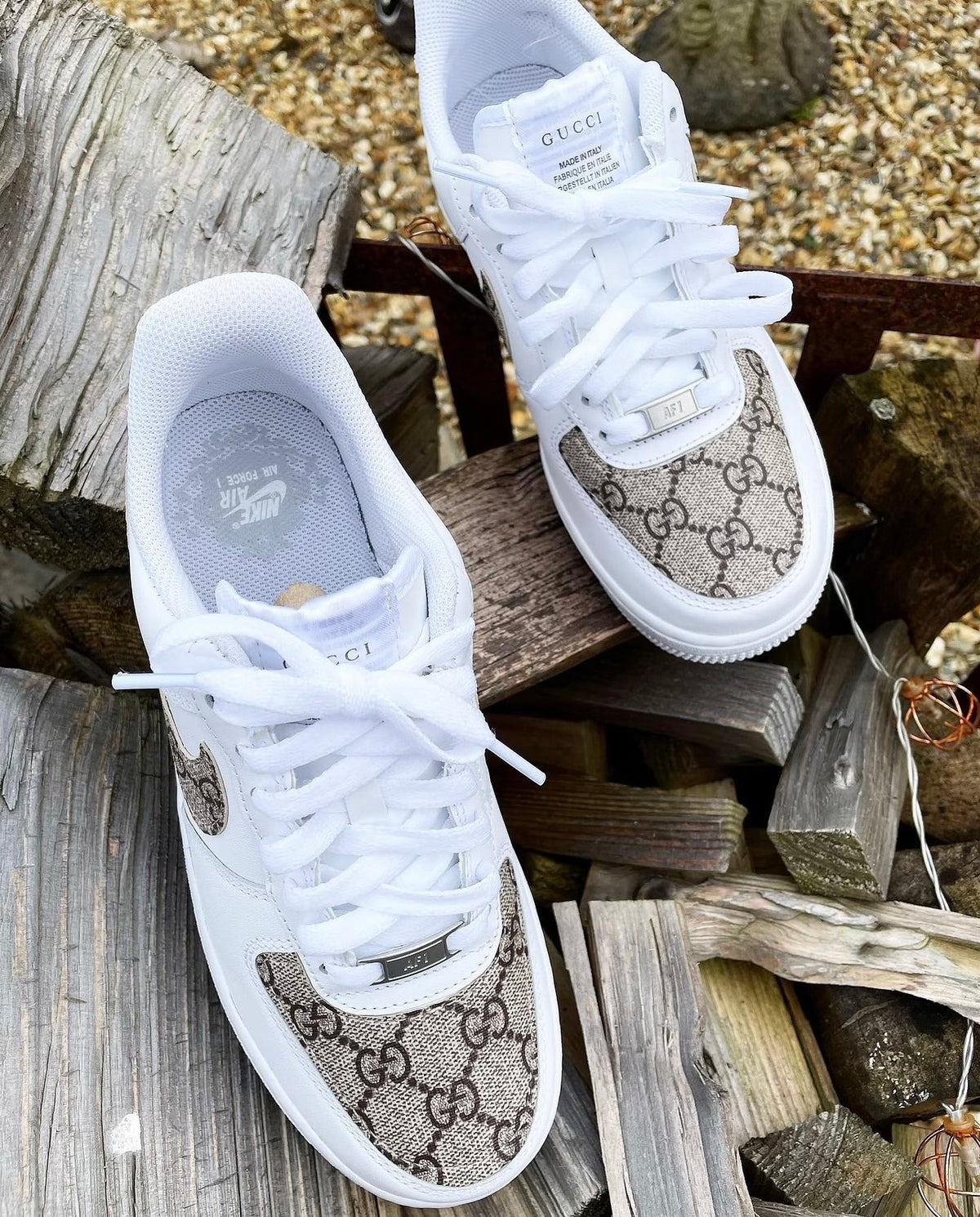 Air Force 1 | Original GG | Monogram | Tan • Dark Brown