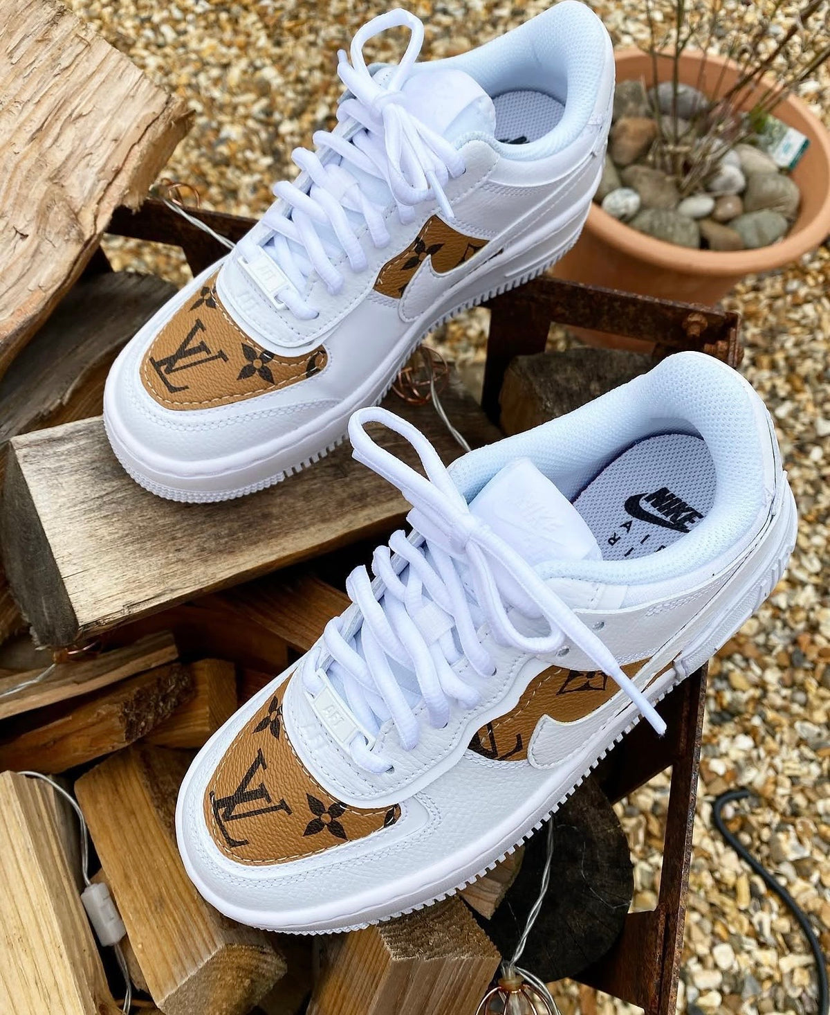 Air Force 1 | Black and Brown | Monogram