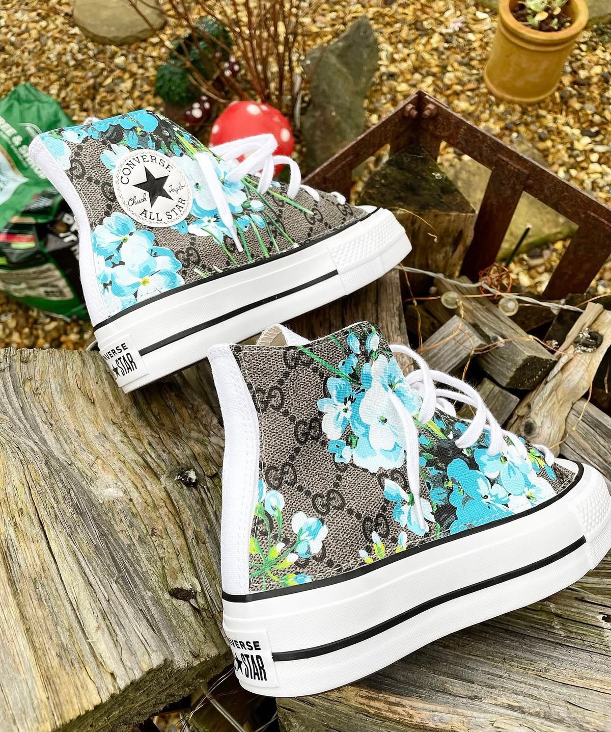 Chuck Taylor All Star Platform Converse | Blue Floral | GG