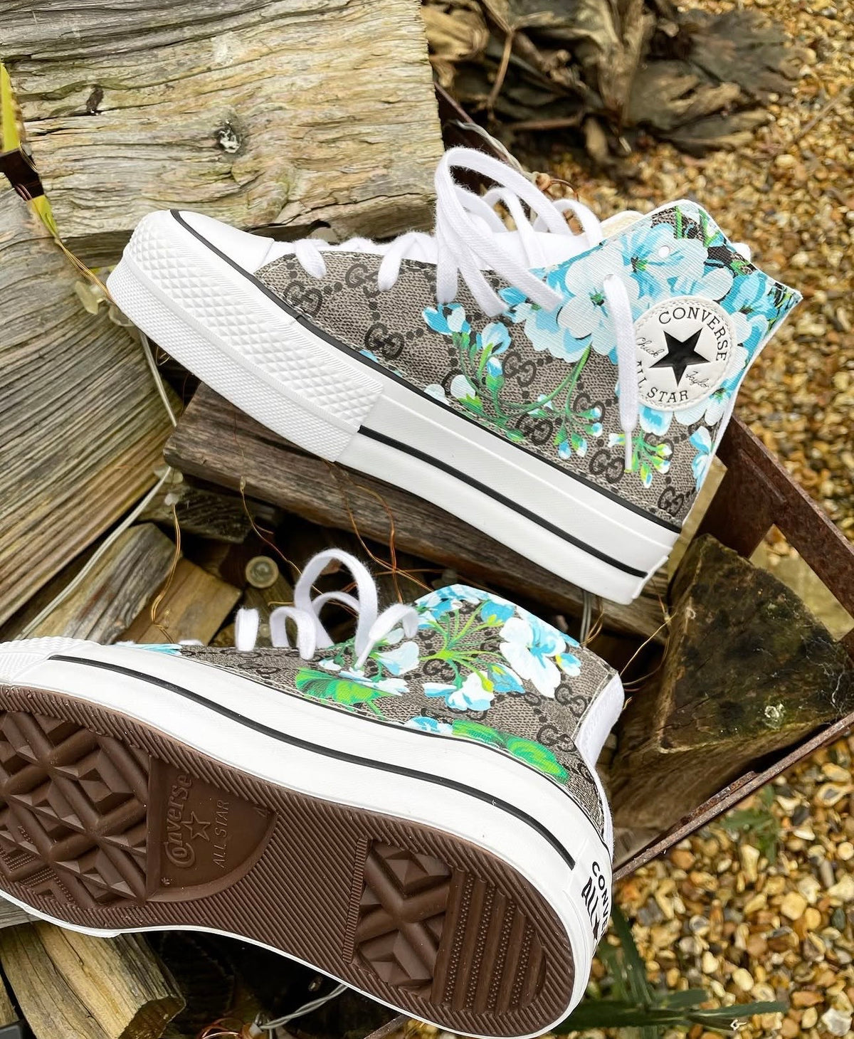 Chuck Taylor All Star Platform Converse | Blue Floral | GG