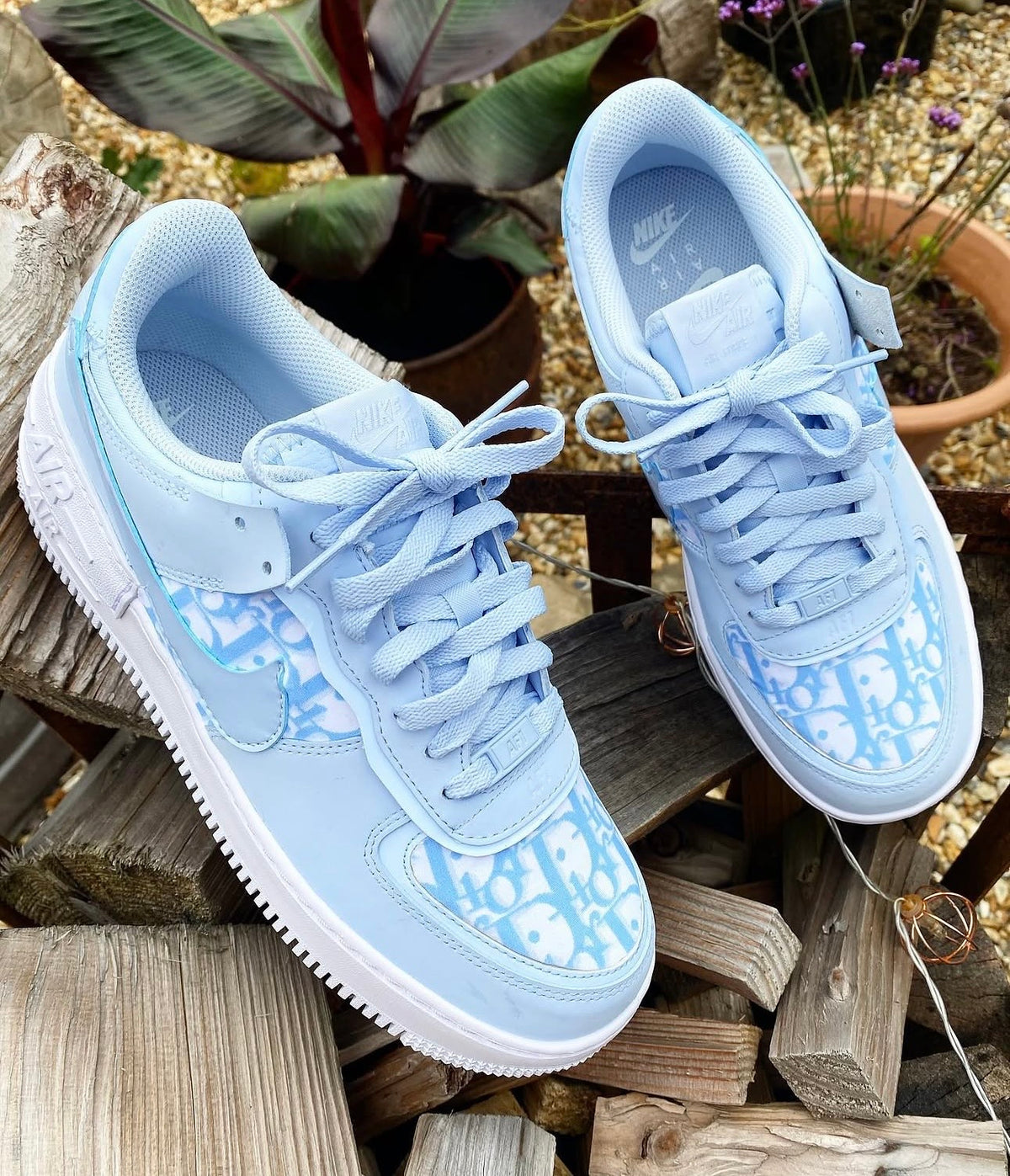 Air Force 1 Shadows | Baby Blue | Monogram